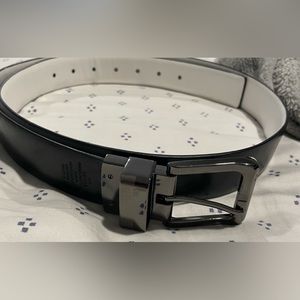 JF black and white reversible non- leather belt